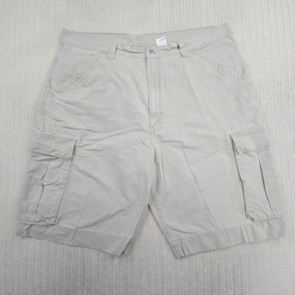 Vintage Levi's Cargo Shorts Mens 40x11" Beige Cotton Canvas Relaxed Casual Y2K